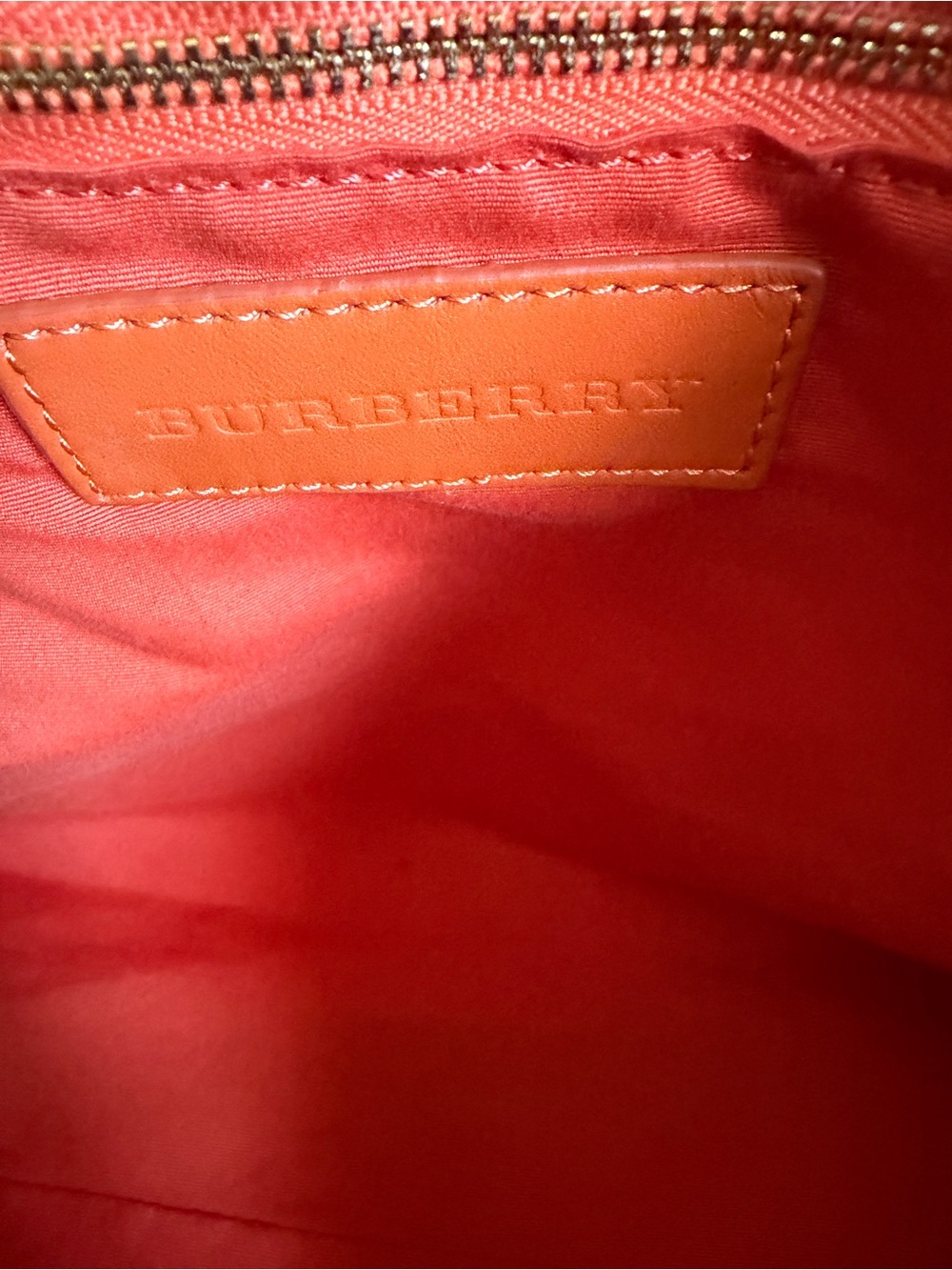 Burberry Orange Haymarket Check Coated Canvas - Picture 6 of 16